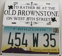 Susan Adamson's front & rear license plates